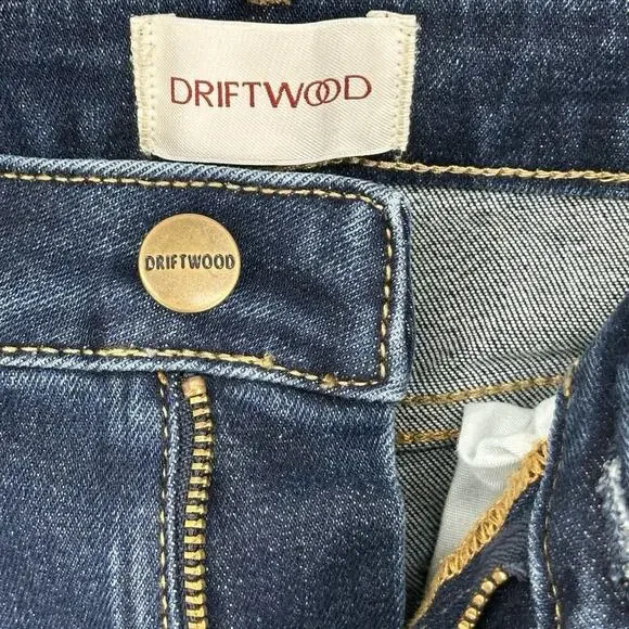 NWT Driftwood Jackie Floral Embroidered Slim Fit High Rise Jeans Sz 24 Bohemian